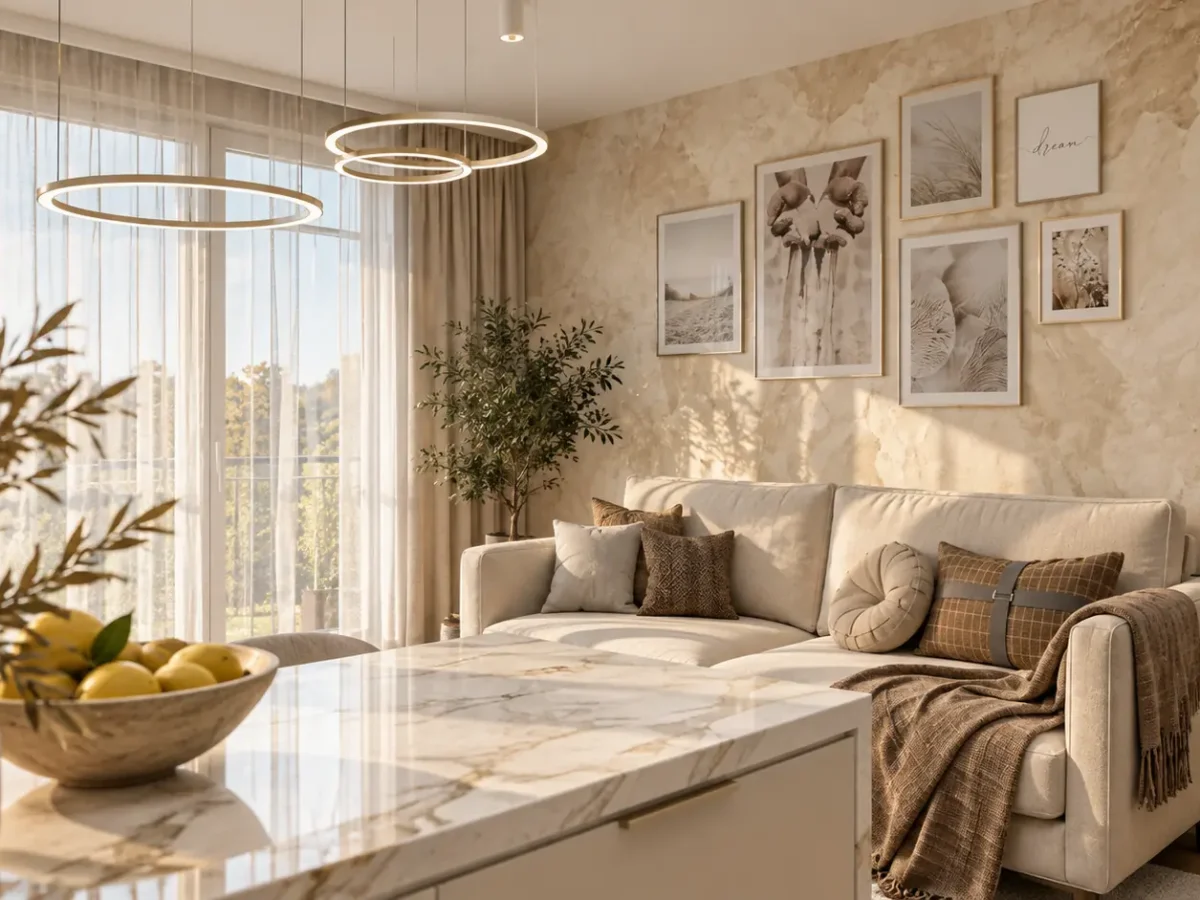 Projekt Kaszmir: salon (wizualizacja)