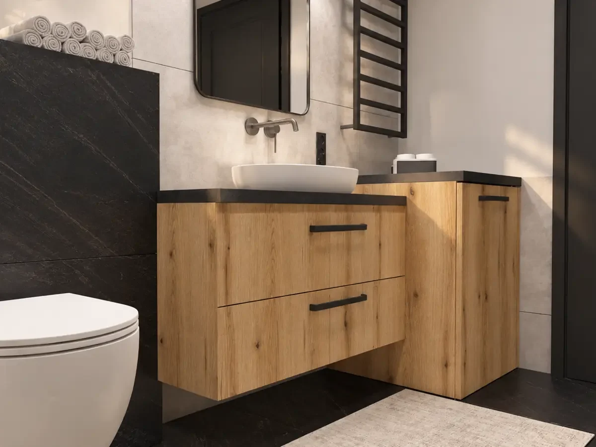 Projekt Loft: łazienka (wizualizacja)