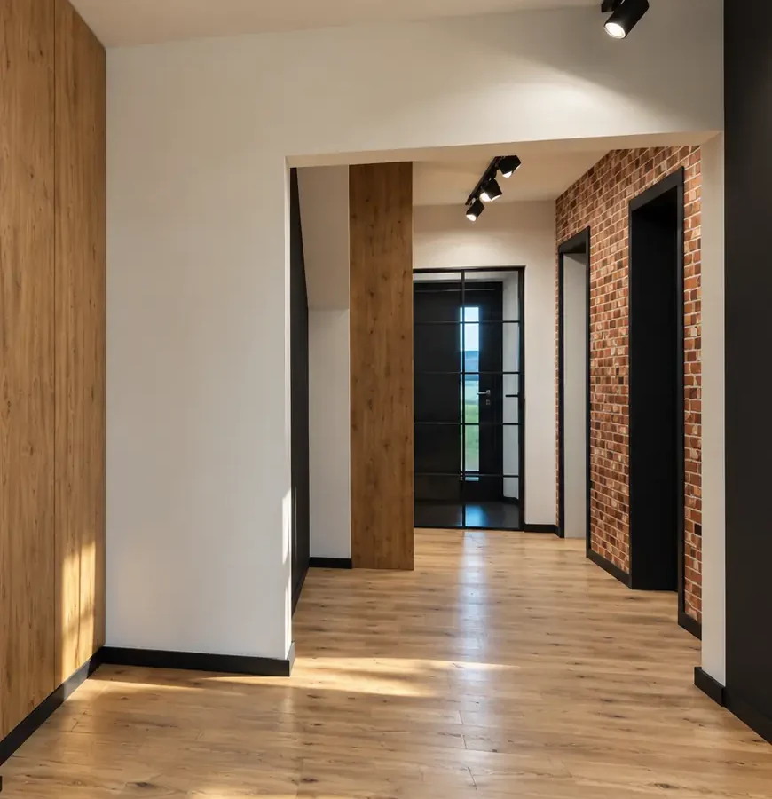 Projekt Loft: korytarz (wizualizacja)